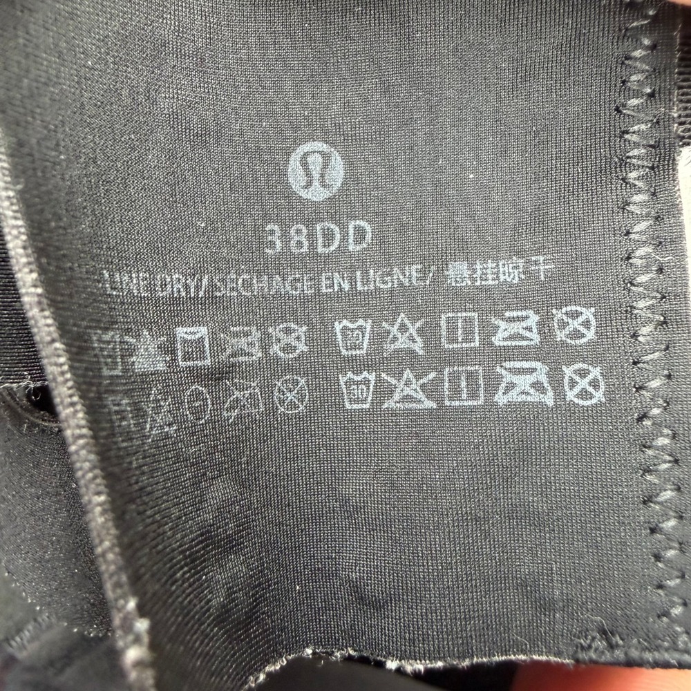 Lululemon Enlite Bra High Support Black Sports Bra 38DD Adjustable Straps Sports - Picture 8 of 10